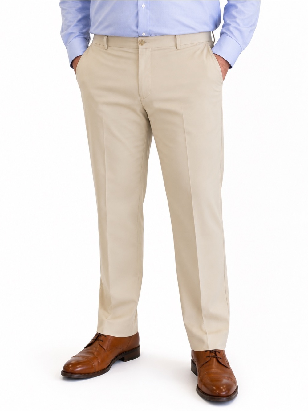 Roundtree & Yorke Men's Dress Pants in Beige